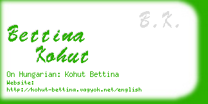 bettina kohut business card